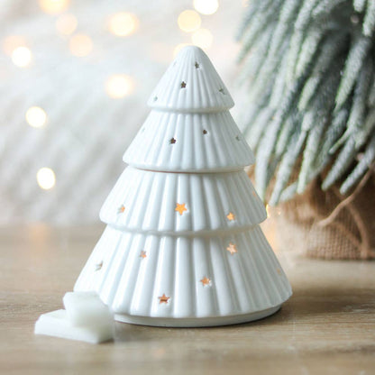 White Christmas Tree Wax Melt Og Olje Brenner