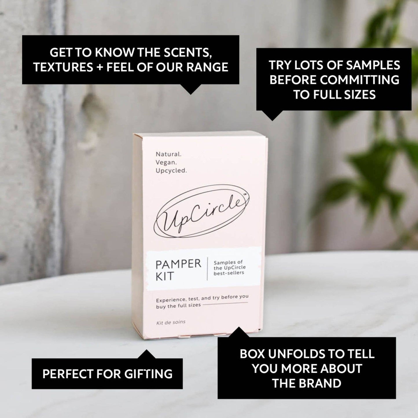 The Pamper Kit – Prøvepakke fra UpCircle