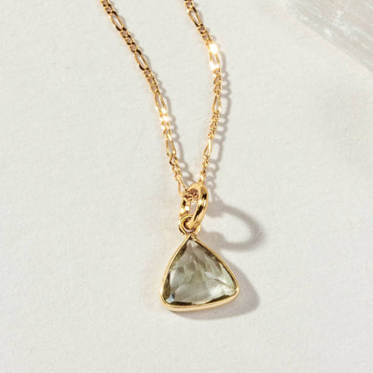 Bermuda Triangle Dainty Collar Halskjede - Prasiolite