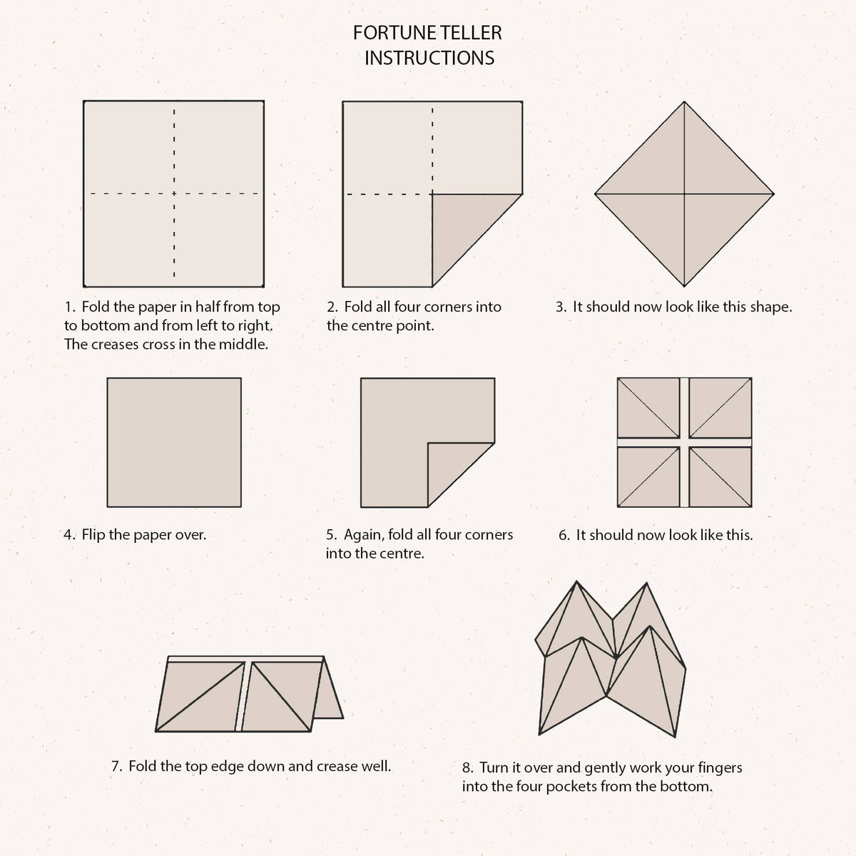 Elements Fortune Teller DIY Papirspådom