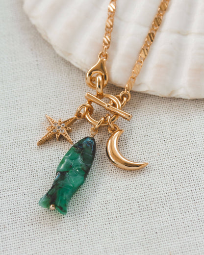 Pesca de La Luna Toggle Front Halskjede - Emerald