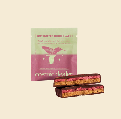 Double layer: Raspberry & Pistachio Sjokolade