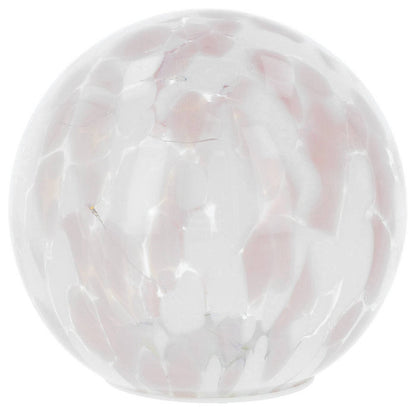 Håndblåst Led-kulelampe i glass – Pink