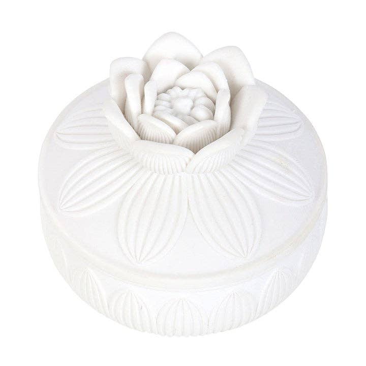 Lotus Blomst Smykkeskrin i Hvit