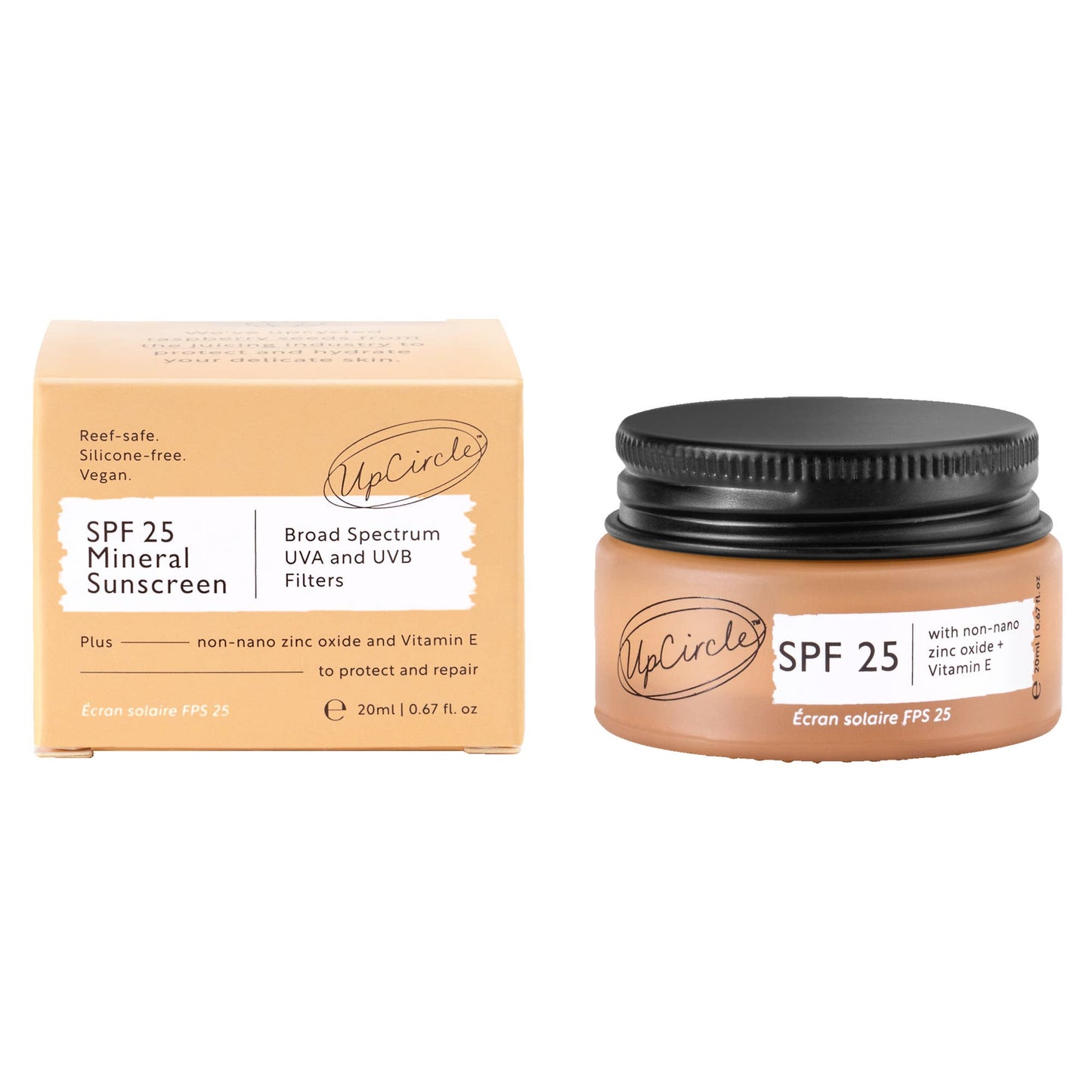 Mineral Sunscreen SPF 25 – Reef-Safe & Vegan – Reisestørrelse (20ml)