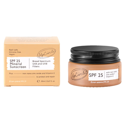 Mineral Sunscreen SPF 25 – Reef-Safe & Vegan – Reisestørrelse (20ml)
