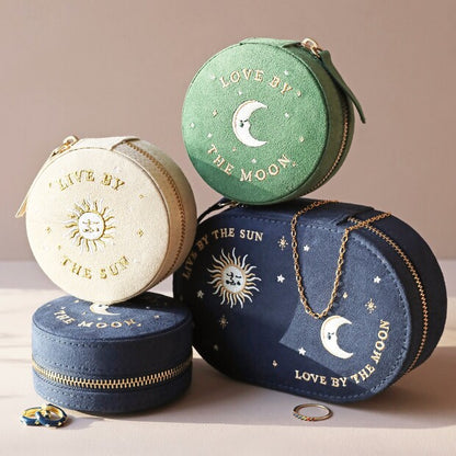 Sun and Moon Oval Smykkeskrin Navy