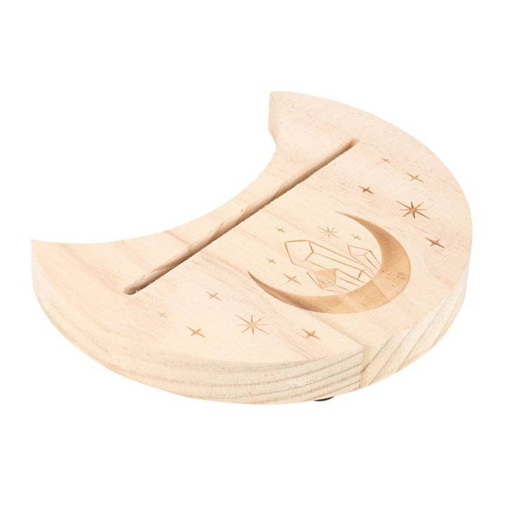 Naturlig Krystall Halvmåne Tarotkort Stativ