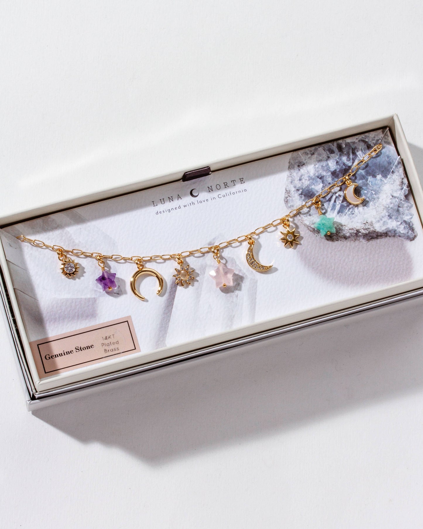 Starlit Trail Charm Halskjede - Pastel Multi-Stone