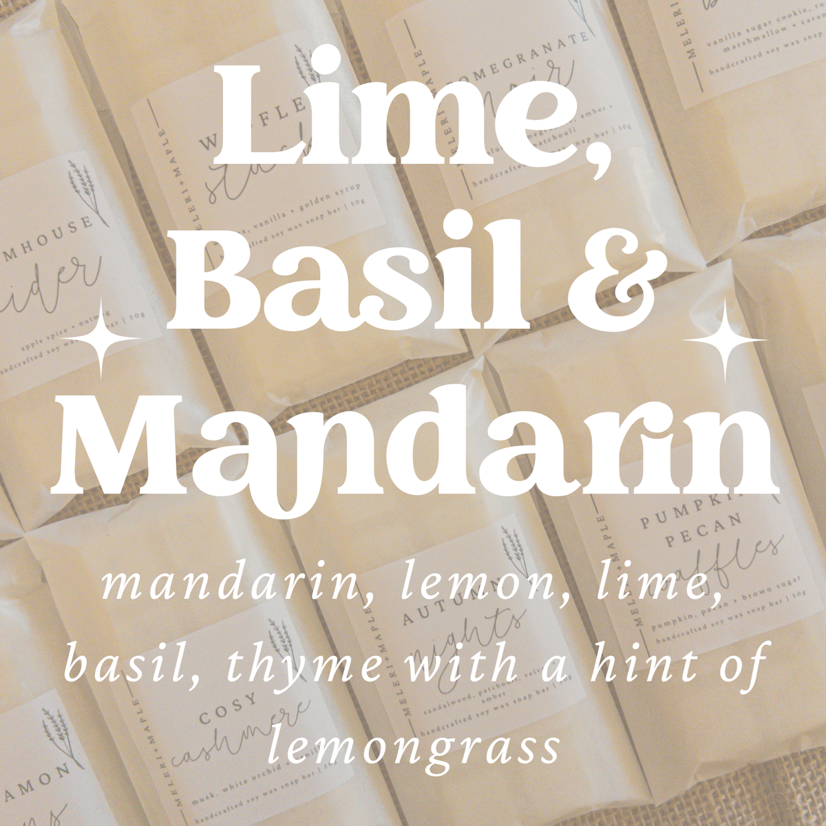 Lime, Basil & Mandarin Snap Bar Wax Melt