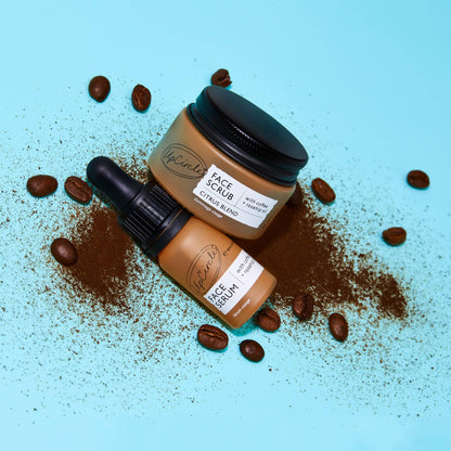 Coffee Face Scrub med Rosehip Oil – Reisestørrelse (30ml)