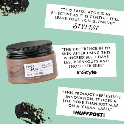 Coffee Face Scrub med Rosehip Oil – Reisestørrelse (30ml)
