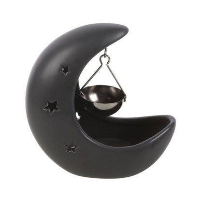 Sort Halvmåne Olje/Wax melt Brenner