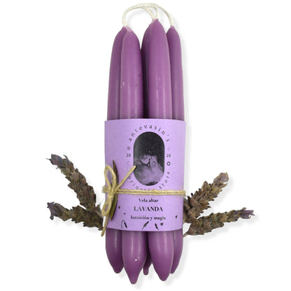 Lavendel Rituallys – Intuisjon & Indre Visdom | Pakke med 5 lys