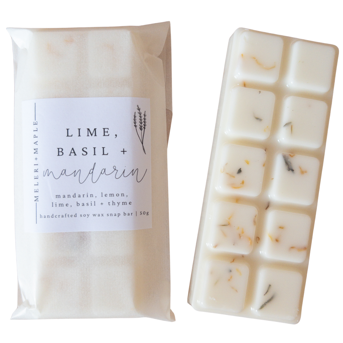 Lime, Basil & Mandarin Snap Bar Wax Melt