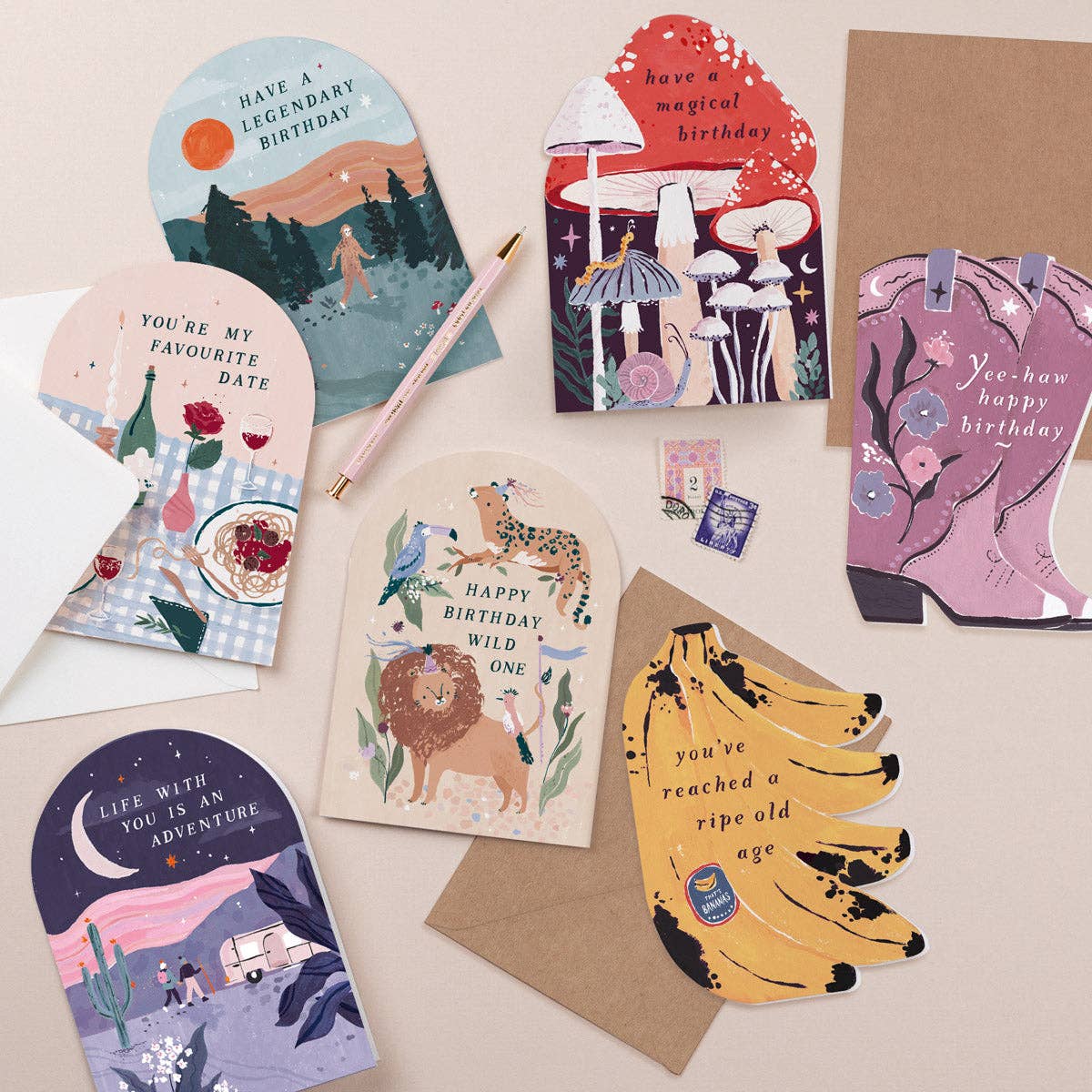 Ripe Bananas Bursdagskort