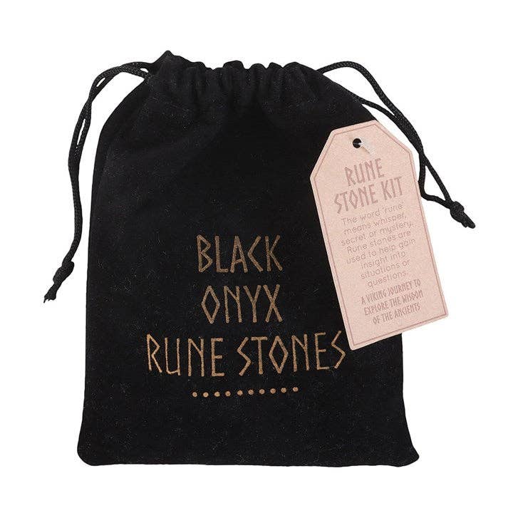 Runesteiner i Svart Onyx