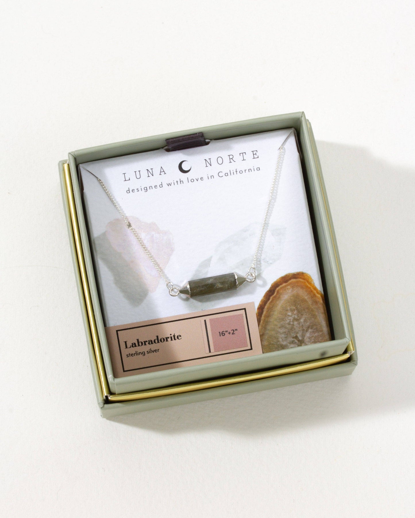 Silver Spectrum Labradoritt Sterling Sølv Halskjede