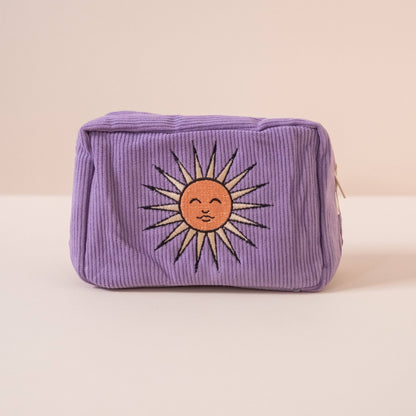 Corduroy Makeup Bag Lavender