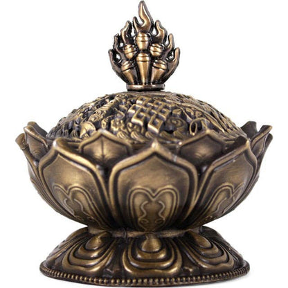 Lotus Røkelseskjegle Holder i Messing