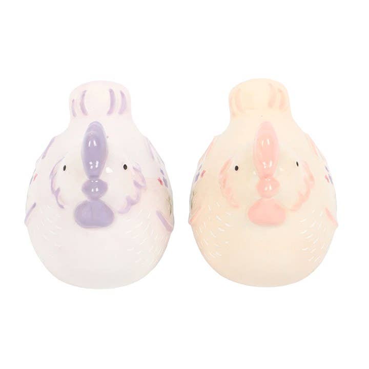 Blomster Høne Salt og Pepper Krydderbøsser