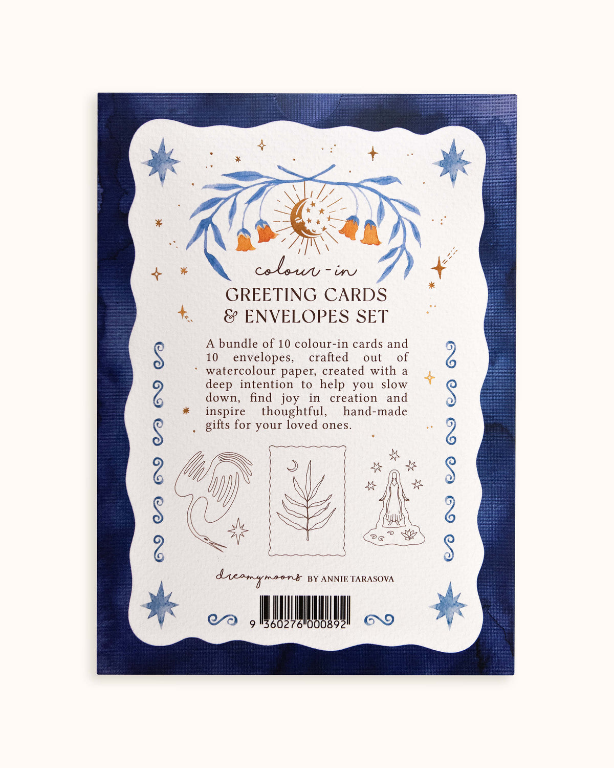 Color-In Kortsett – 10 kort & 10 konvolutter