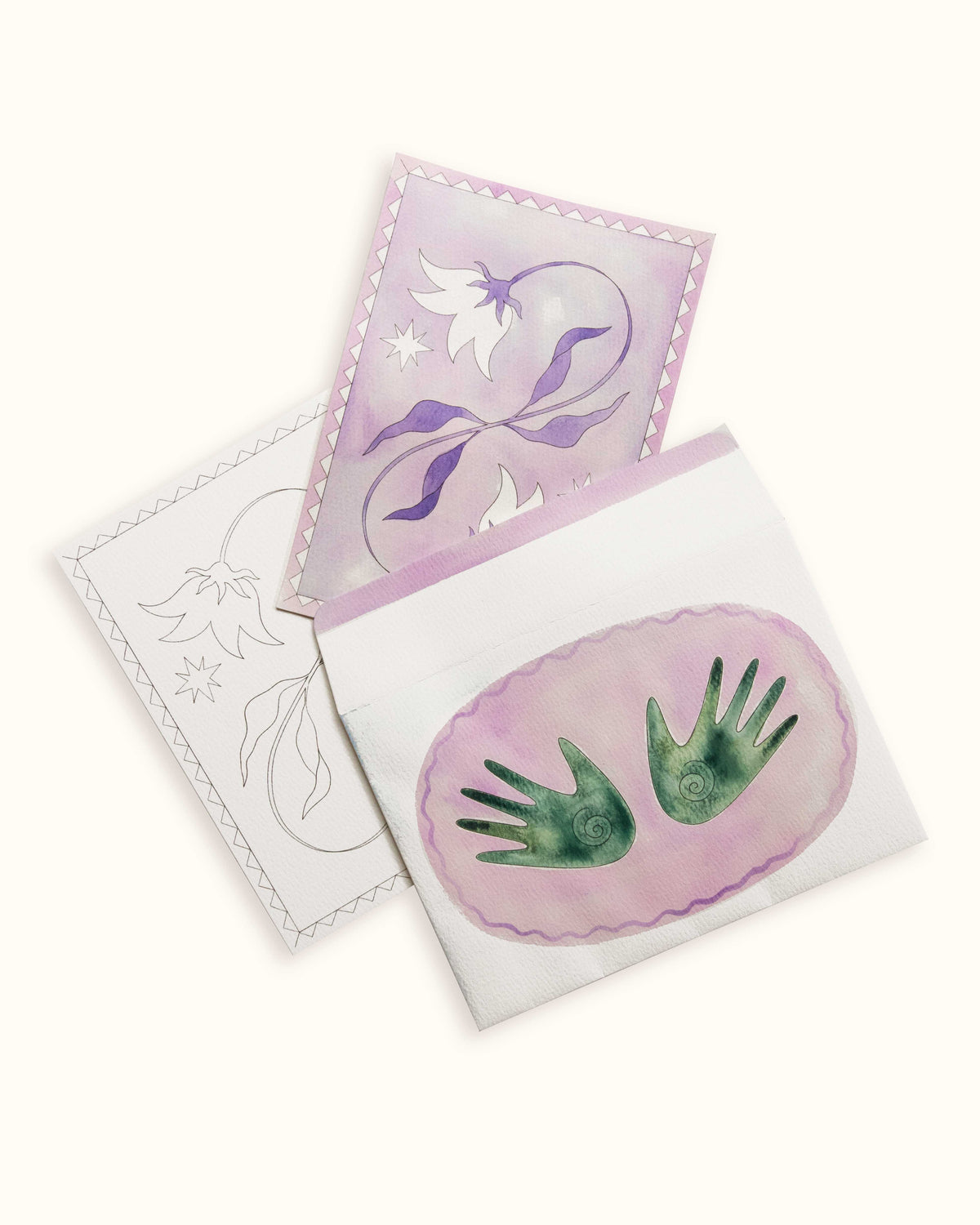 Color-In Kortsett – 10 kort & 10 konvolutter